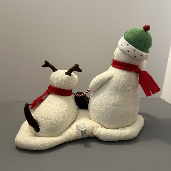2004 Hallmark Jingle Pals Snowman & Dog Animated Musical Singing Plush - Tested - Picture 4 of 10